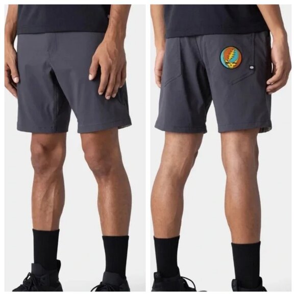 686 Everywhere Hybrid Short Grateful Dead Dark Gray Size 32 - Picture 2 of 13